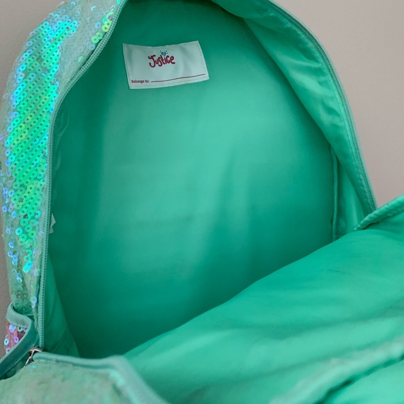 GUC Justice Kids Sequin Backpack - Picture 3 of 3